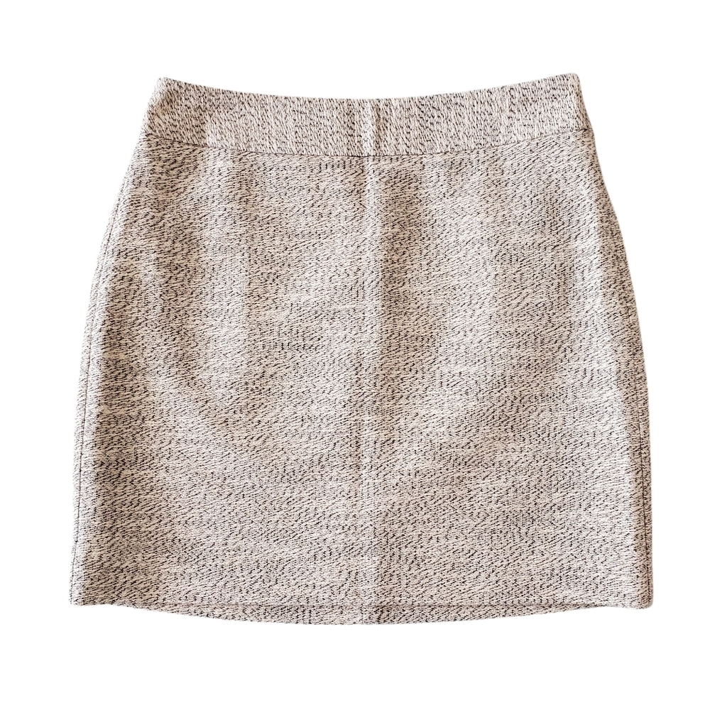 LOFT Petite Black & Cream Mini Skirt
